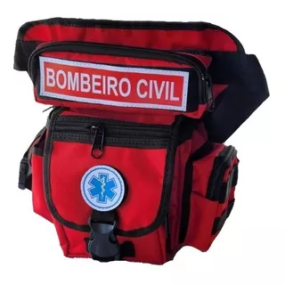 Mala De Perna Bornal Bombeiro Tatico Kit Com 2 Unidades