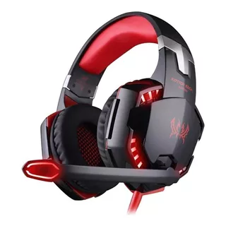 Audífonos Gamer Kotion G2000 Negro Y Rojo Con Luz Led