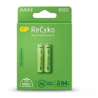 Pila Bateria Aa 1300mah Gp Recyko Recargable (2 Unidades) 