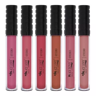 6 Batom Matte 30 Horas Nude 656 A 661 Max Love Ml01 Cor 6 Tons