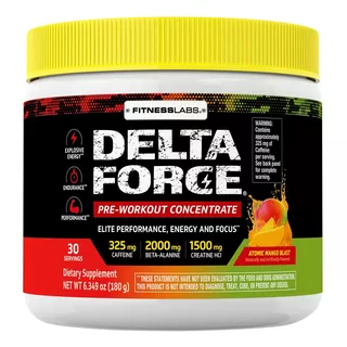 Pre Entreno Pre Workout Delta Force Mango 180 G