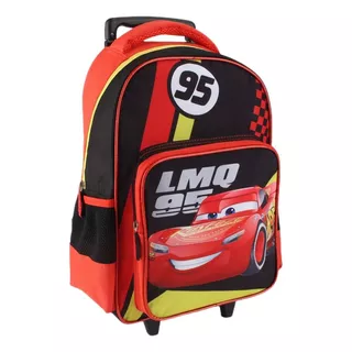 Cars - Lmq 95 - Mochila Con Ruedas - Pack Escolar 3 Piezas - Color Azul