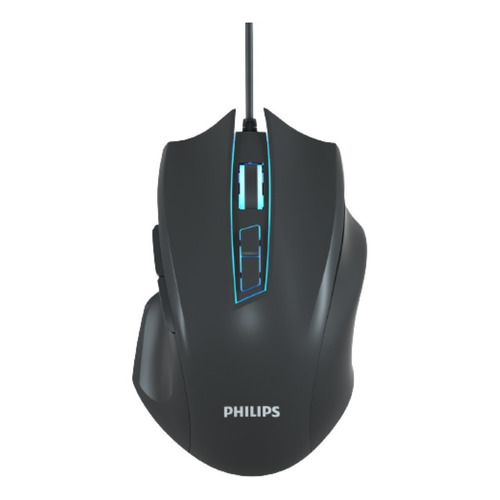 Mouse Gamer Philips G201 Spk9201b Gaming Usb 3500 Dpi Color Negro