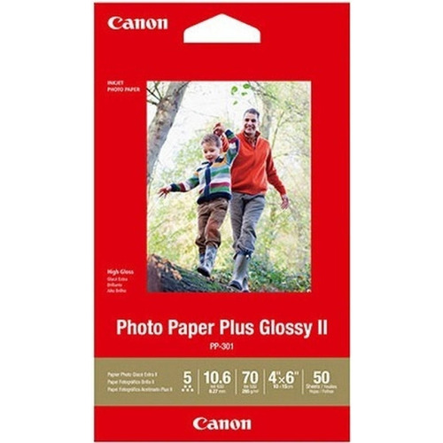 Canon Papel Fotográfico Plus Glossy Ii Pp-301 4x6 50 Hojas Color Blanco