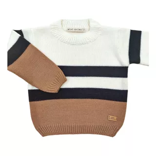 Sweater Rayado Mini Anima Tejido Bebe Kids Invierno Natural