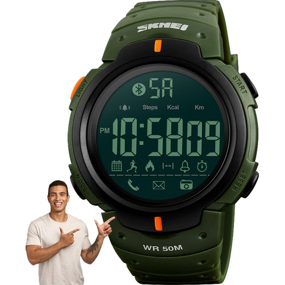 Reloj Watch Skmei 1301 Bluetooth Podómetro Calorías Acuático