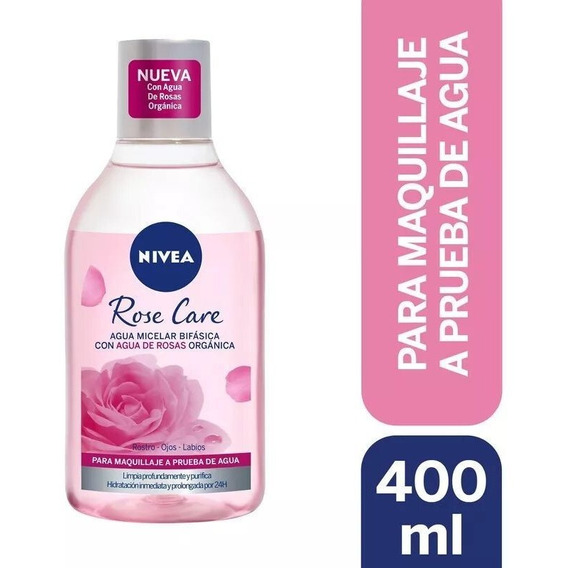 Rose Care agua micelar bifásica rostro ojos labios 400mL