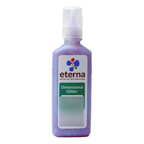 Pintura Dimensional Eterna 40ml Glitter Color Del Óleo Translucido Violeta