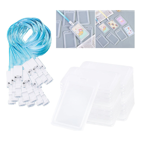 Pack 50 Porta Credenciales Plasticos Transparentes
