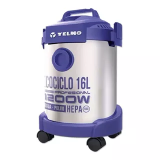 Aspiradora De Tacho Yelmo Ecociclo 16l As-3314 Plateada E Índigo 220v 50hz