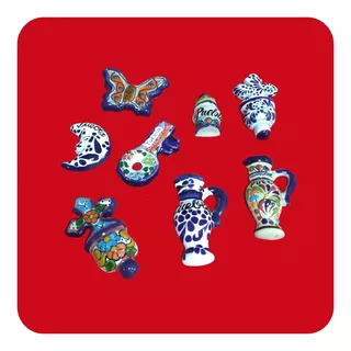 10 Imanes De Talavera Poblana Varios 5 Cm Sourvenir Imn