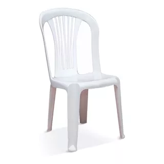 Silla Plástica Reforzada Apilable Nina Colombraro Mm Color Blanco