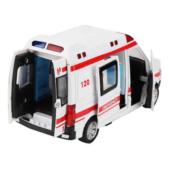 Ambulancia De 1/32 Modelo Simulado De Fundición Inyectada