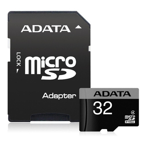 Tarjeta de memoria Adata AUSDH32GCL4-RA1 con adaptador SD 32GB