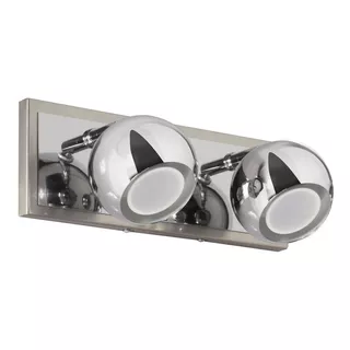 Aplique Baño Pared 2 Luces Bocha Cromo Moderno Led Gu10 Vg