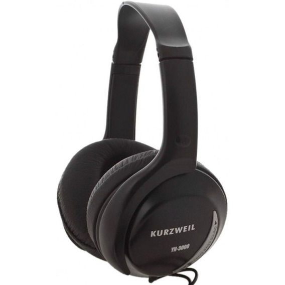 Auriculares Cerrados De Estudio Kurzweil Yh3000m Grabacion Color Negro