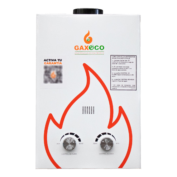 Calentador Instantáneo Eco6000hv Gas Nat 6l Gaxeco Color Gris Tipo de gas GN