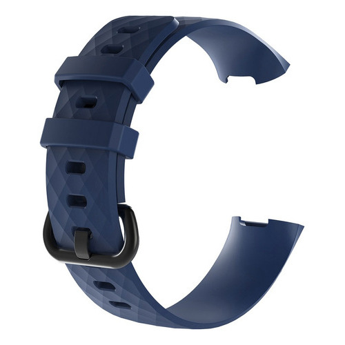 Pulsera de silicona compatible con el reloj inteligente Fitbit Charge 3, color azul oscuro