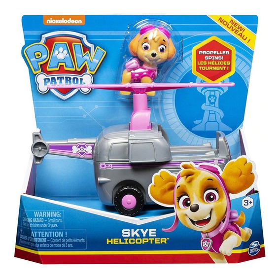 Paw Patrol Auto Patrulla Canina Helicóptero Rescate Skye