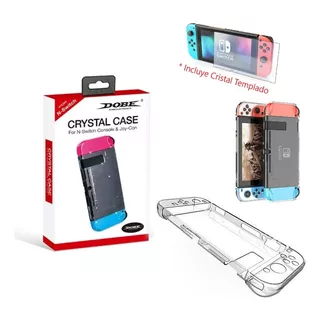 Funda Protectora Rigida + Mica Cristal Templado Para Switch