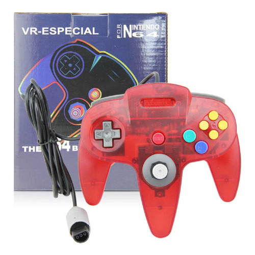 Control Genérico Compatible Con N64 Cristal Rojo