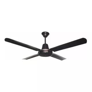 Ventilador De Techo Negro Con Palas Metálicas Sese - E A -