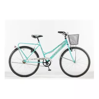 Bicicleta Paseo Femenina Futura Country R26 Frenos V-brakes Color Turquesa Con Pie De Apoyo  