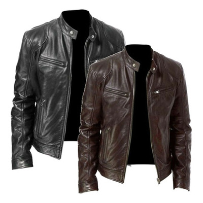 Chaqueta De Cuero Top Layer Es Para Hombre, Chaqueta De Moto