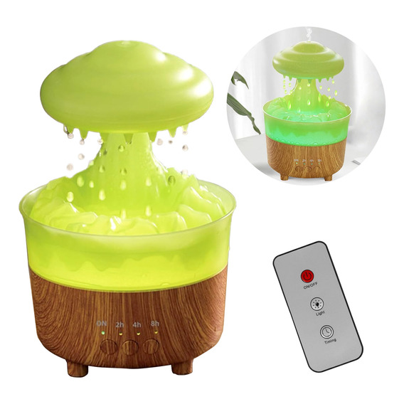 Humidificador De Gotas Lluvia Con Luz Que Cambia De Color