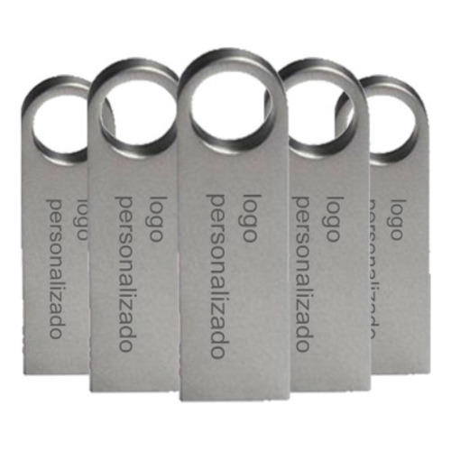 Kit 13 Memorias Usb 16gb Personalizadas Logo Laser Metal /i Color Plateado