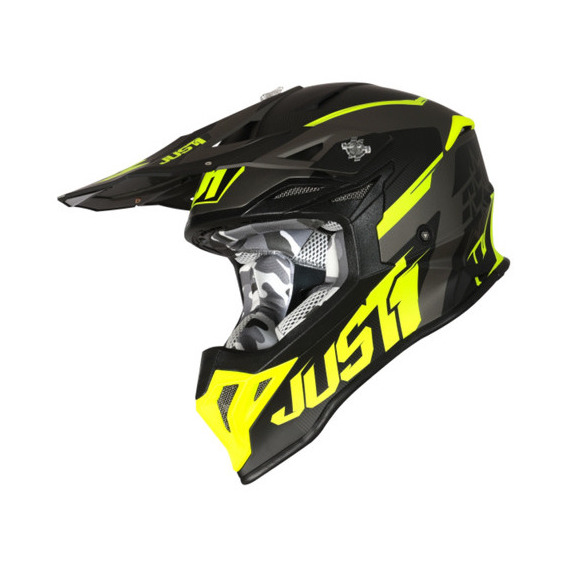 Casco Enduro Cross J39 Stars Black Yellow Titanium Just1 Color Negro Tamaño Del Casco M