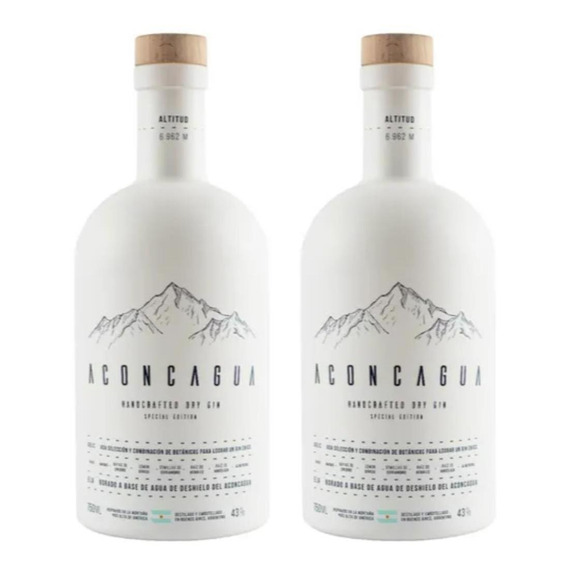 Gin Aconcagua Blanco De Cardamomo Y Lemon Grass 750 Ml X2