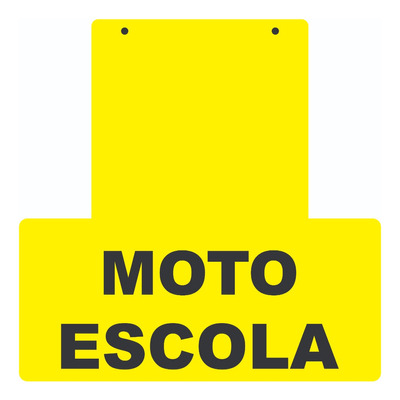 Placa Motoescola Acm 3mm Para Moto 