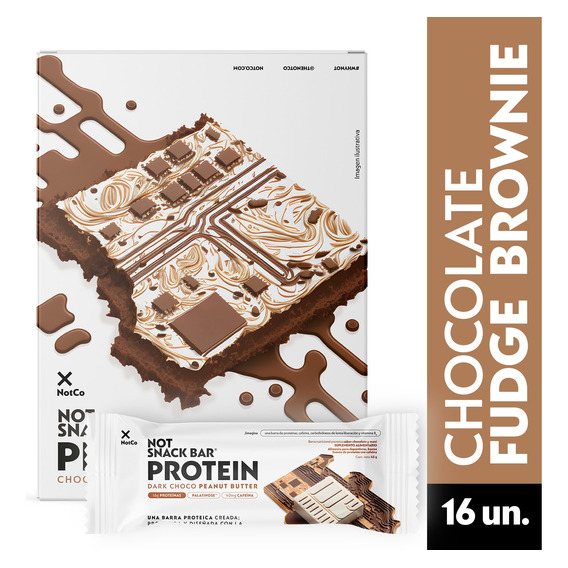 Barra De Proteína Notsnack Bar Brownie 16un X 45g