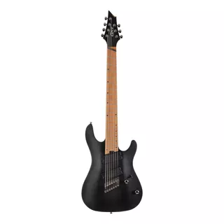 Guitarra Elétrica Cort Kx Series Kx307 Multi Scale De  Mogno 2018 Open Pore Black Com Diapasão De Ácer Assado