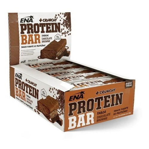 Protein Bar (16 Un) Ena Sport - Proteina En Barra Sabor Chocolate brownie