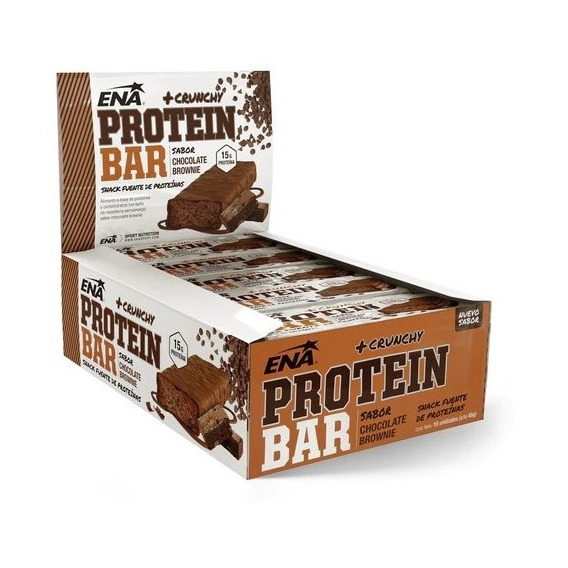 Protein Bar (16 Un) Ena Sport - Proteina En Barra Sabor Chocolate brownie