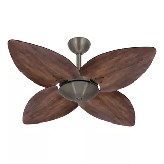 Ventilador Teto Bronze Potente 4 Pás Mdf Winds Ventax 110v Cor Das Pás Imbuia Diâmetro 120 Cm