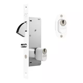 Fechadura Stam 940 Para Porta Portao Correr Bico De Papagaio Cor Branco