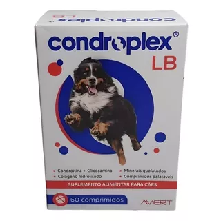 Condroplex Lb 120g 60 Comp Suplemento Cães Grandes Avert 