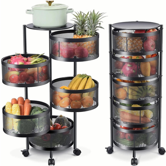 Carrito Organizador Multiusos 5 Niveles Frutero Cocina 360º