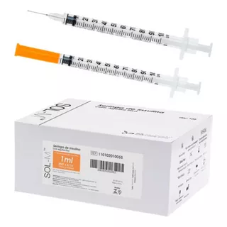Seringa De Insulina Botox 1ml Com Agulha Fixa 0,30x8mm 100ud
