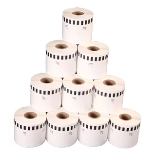 10 Rollos De 62mm Para Brother Ql700, Ql800 Dk2205 Continua