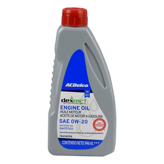 Aceite 0w-20 Motor A Gasolina 100% Sintético  946 Ml