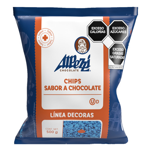 Alpezzi Chips Chocolate Azul 500g