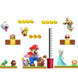 Vinil Decorativo Infantil Medidor Mario Bros 3 Mts X 1.60 