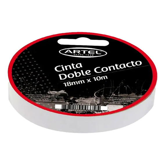 Cinta Doble Contacto Artel 18 Mm X 10 Metros