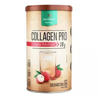 Colageno Collagen Pro Chá Branco Com Lichia 450g Nutrify