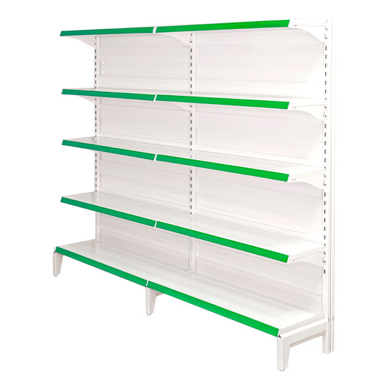 Góndola Supermercado De Pared L410 100k 2hx2.40m Inic+adic 