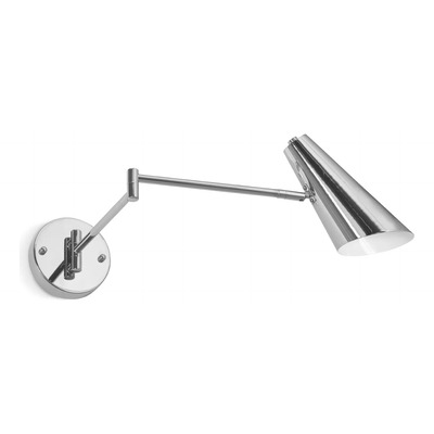 Aplique Doble Brazo Cromo Apto Led Pared Deco Diseño Cromo